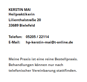 Kerstin Mai | Heilpraktikerin | Praxiskontakt
